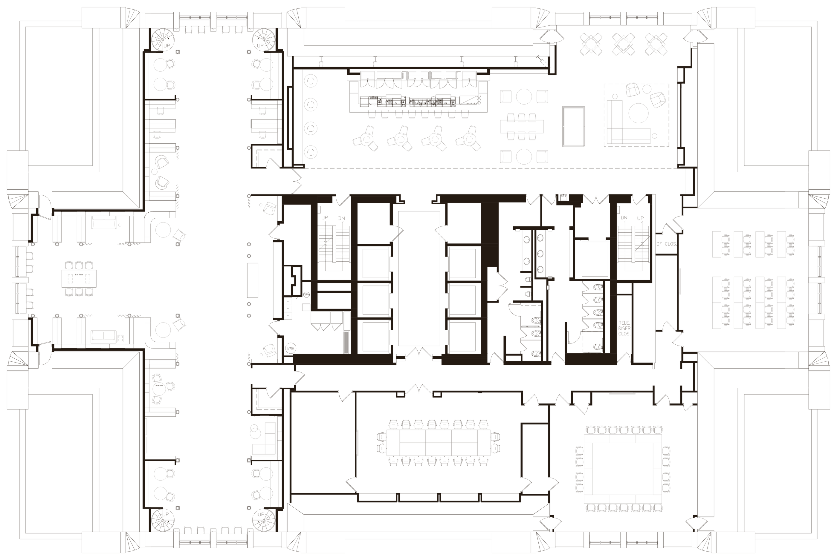 Floor plan of The Library at 190 club floor