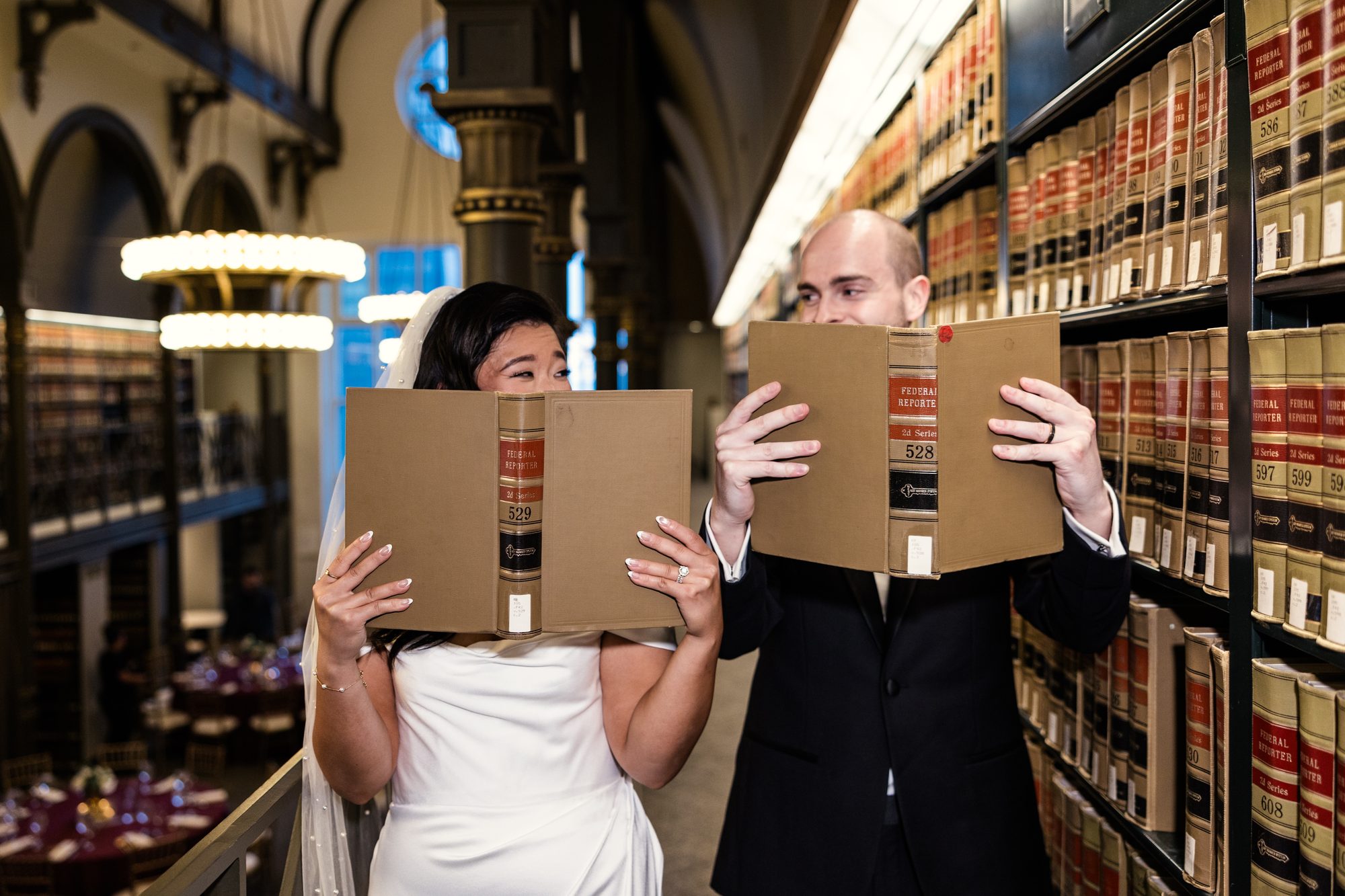 A couple in the stacks