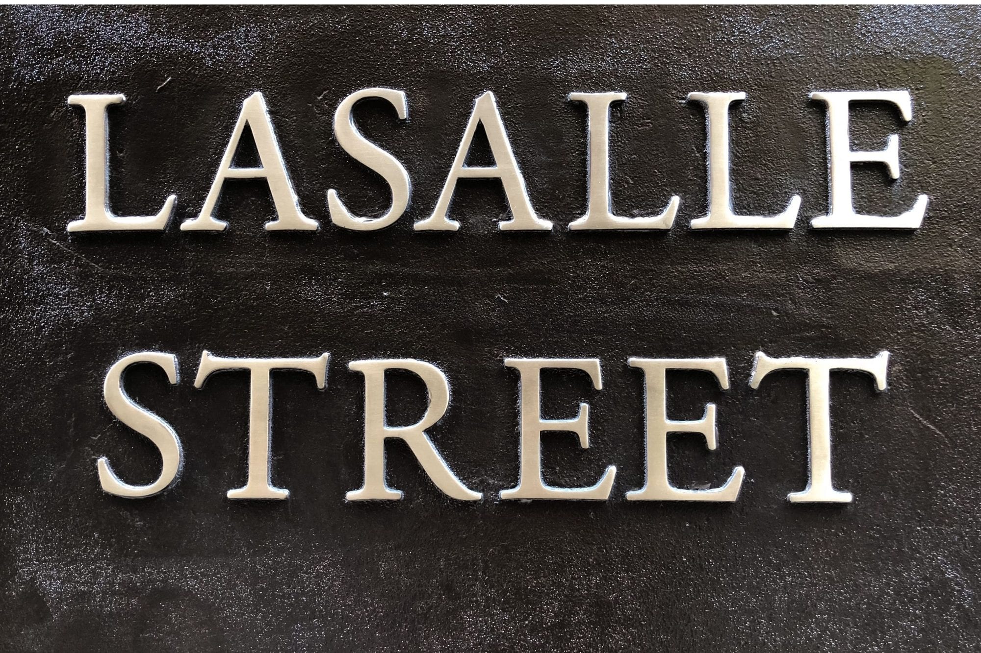 The LaSalle Street sign