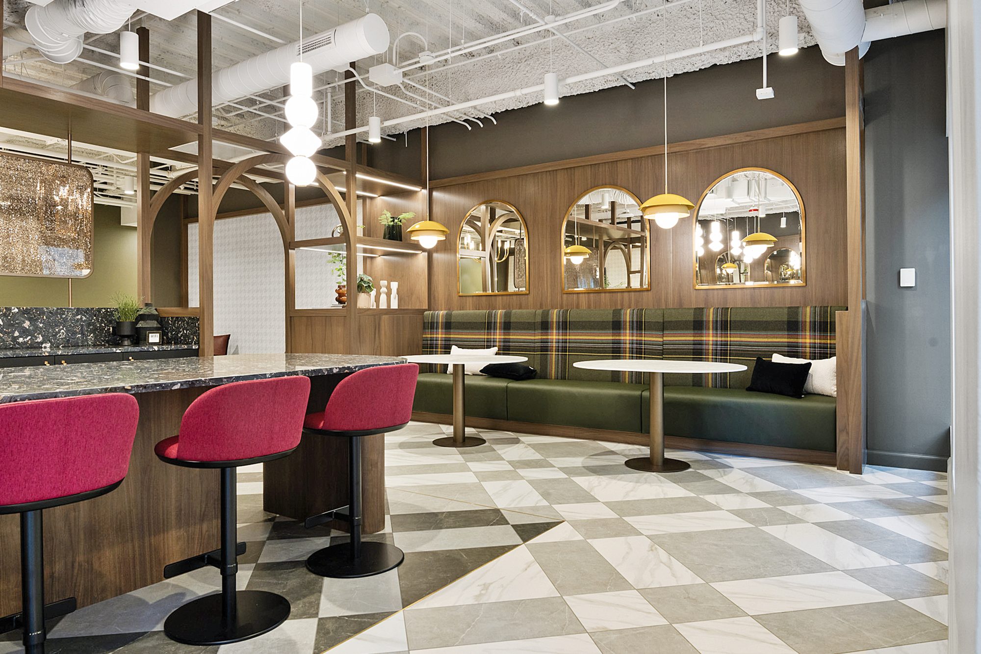 The shared lounge on the sixth floor